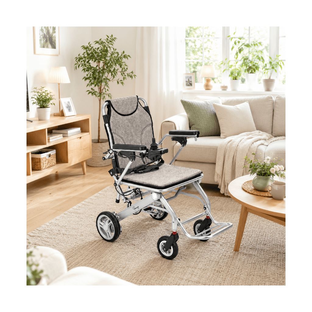 SMART TIM ultralet el - kørestol | 14,7 kg | Sølv