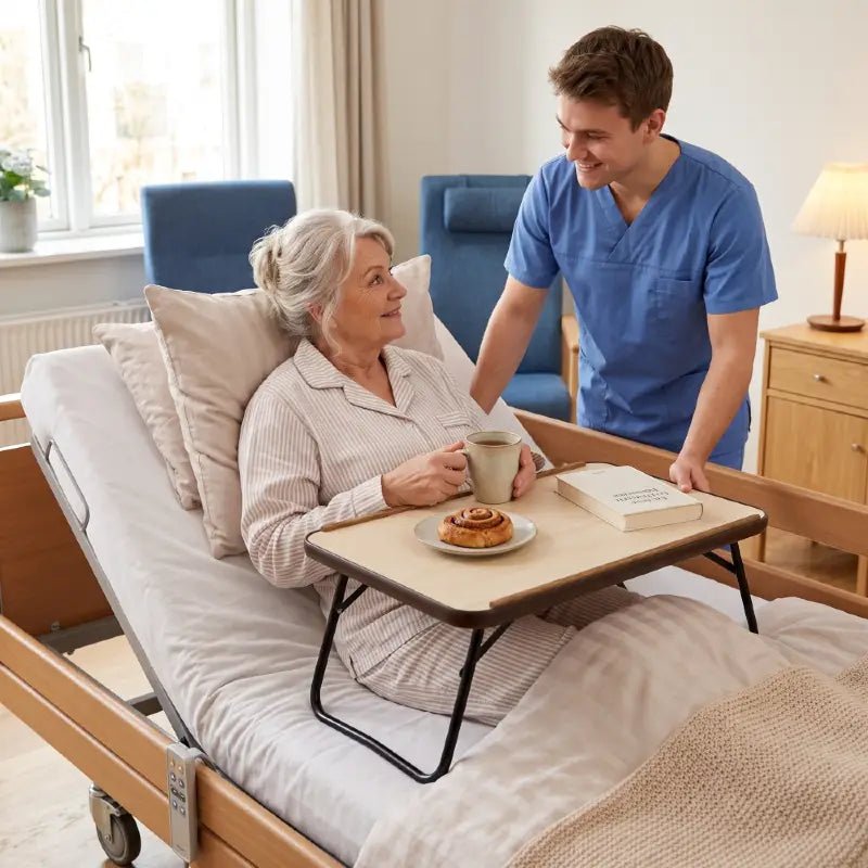ALMA Sengebakke med foldbare ben – Ideel til seng & sofa