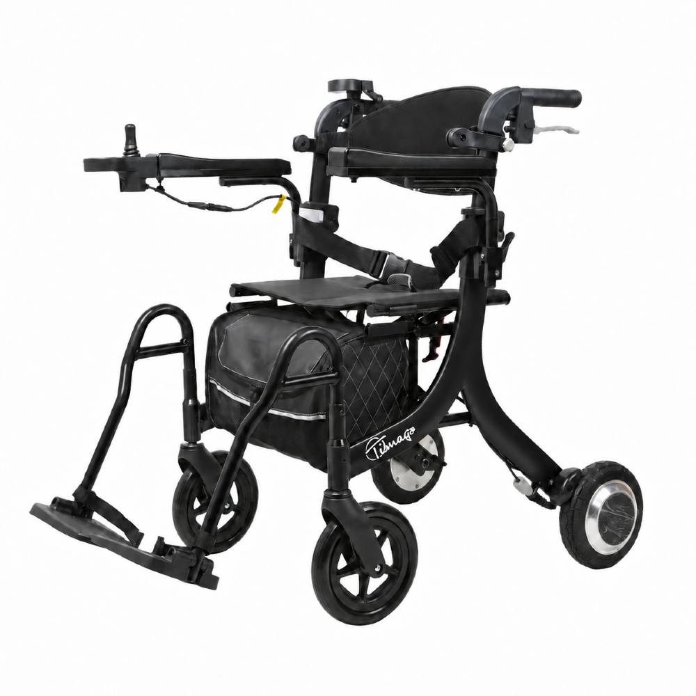 ZORRO El-Kørestol & El-Rollator | Sort | Letvægt & Sammenklappelig