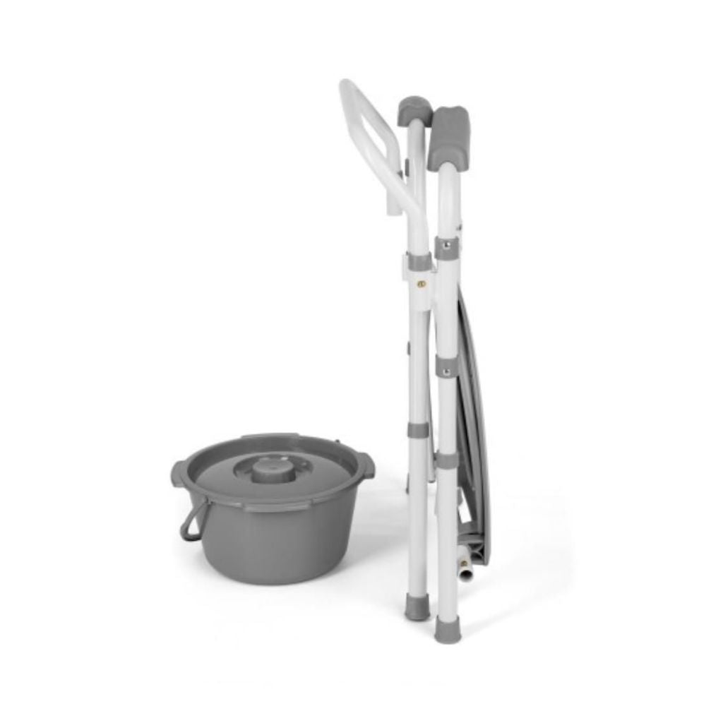 Premium foldbar toiletstol / bækkenstol - med quick release