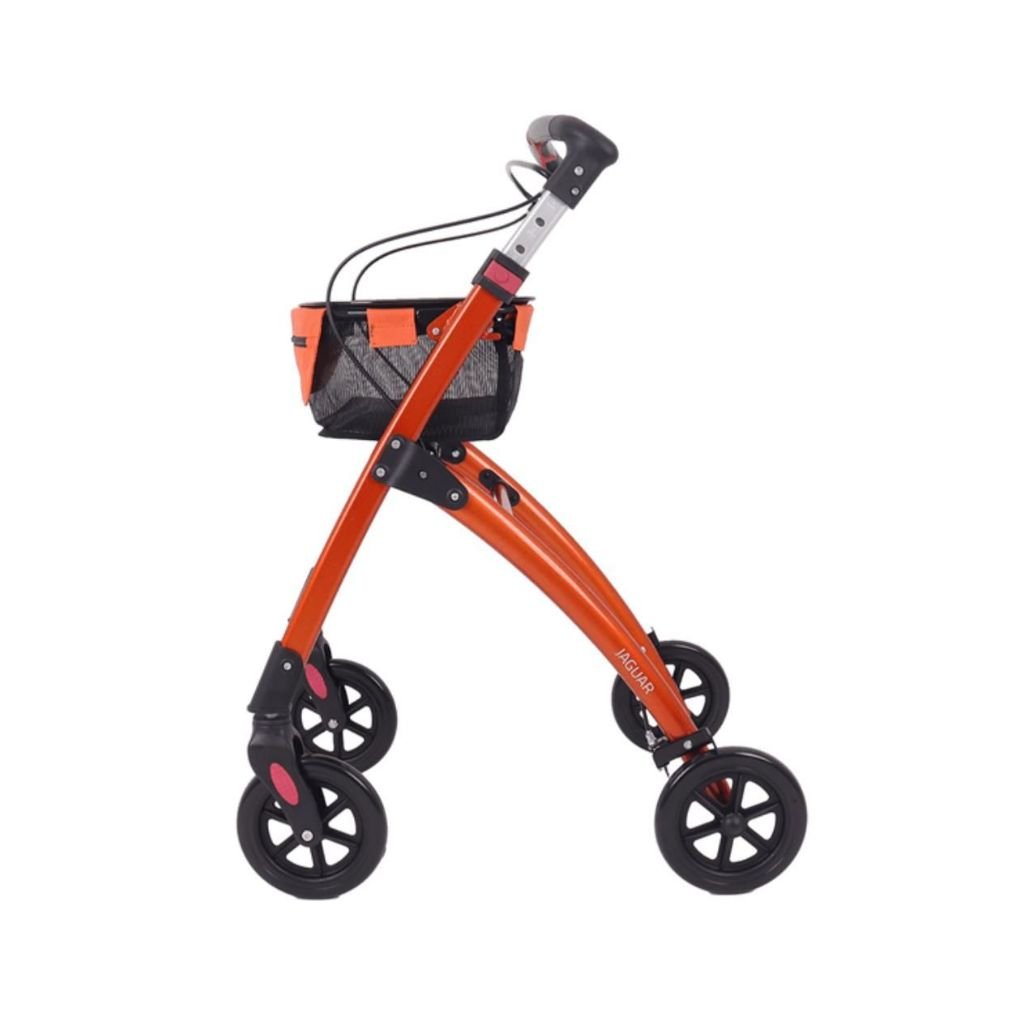 Jaguar indendørs letvægtsrollator - ORANGE | Mobilex