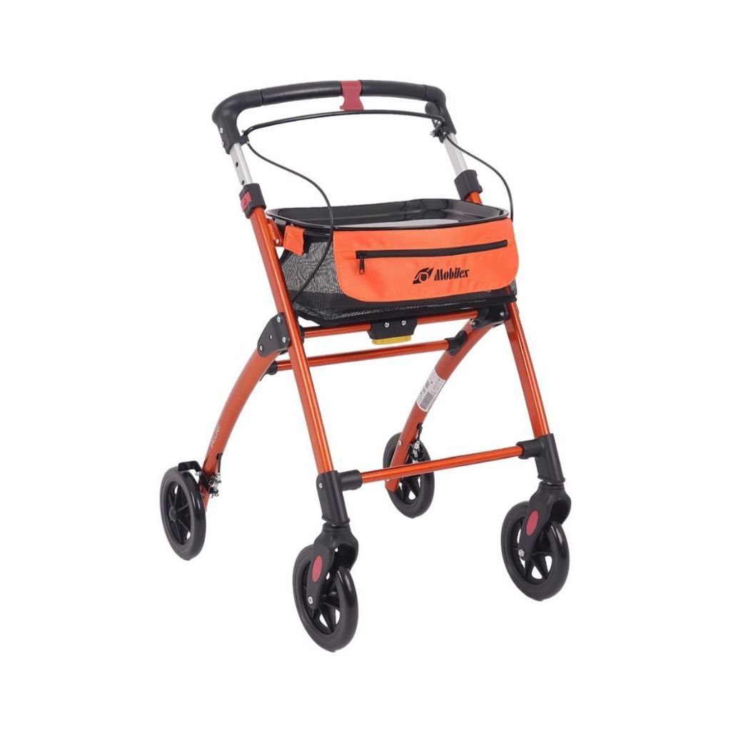 Jaguar indendørs letvægtsrollator - ORANGE | Mobilex