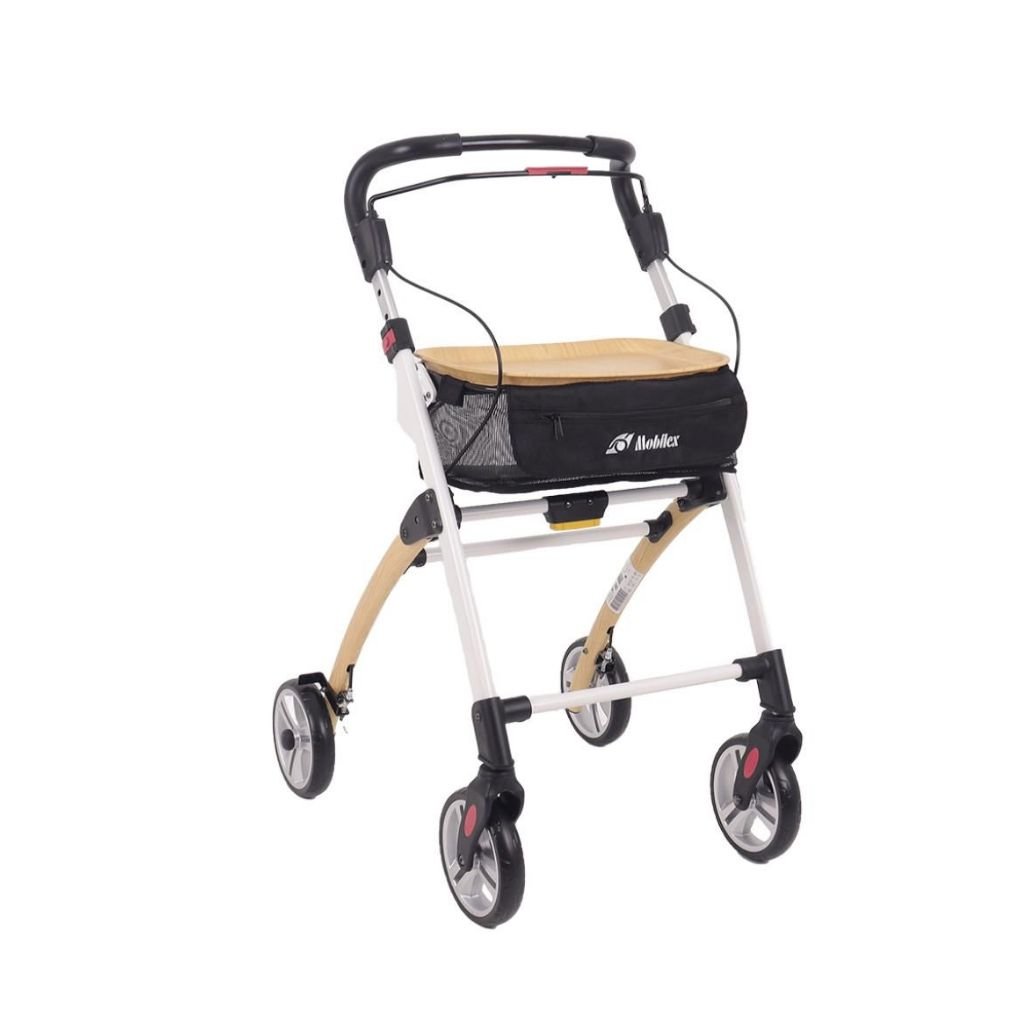 Jaguar indendørs letvægtsrollator - SUPREME (træ-look) | Mobilex