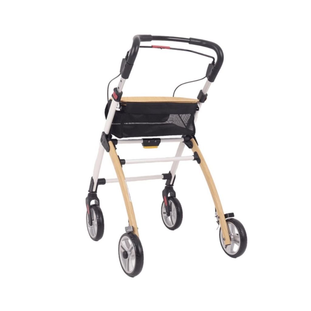 Jaguar indendørs letvægtsrollator - SUPREME (træ-look) | Mobilex