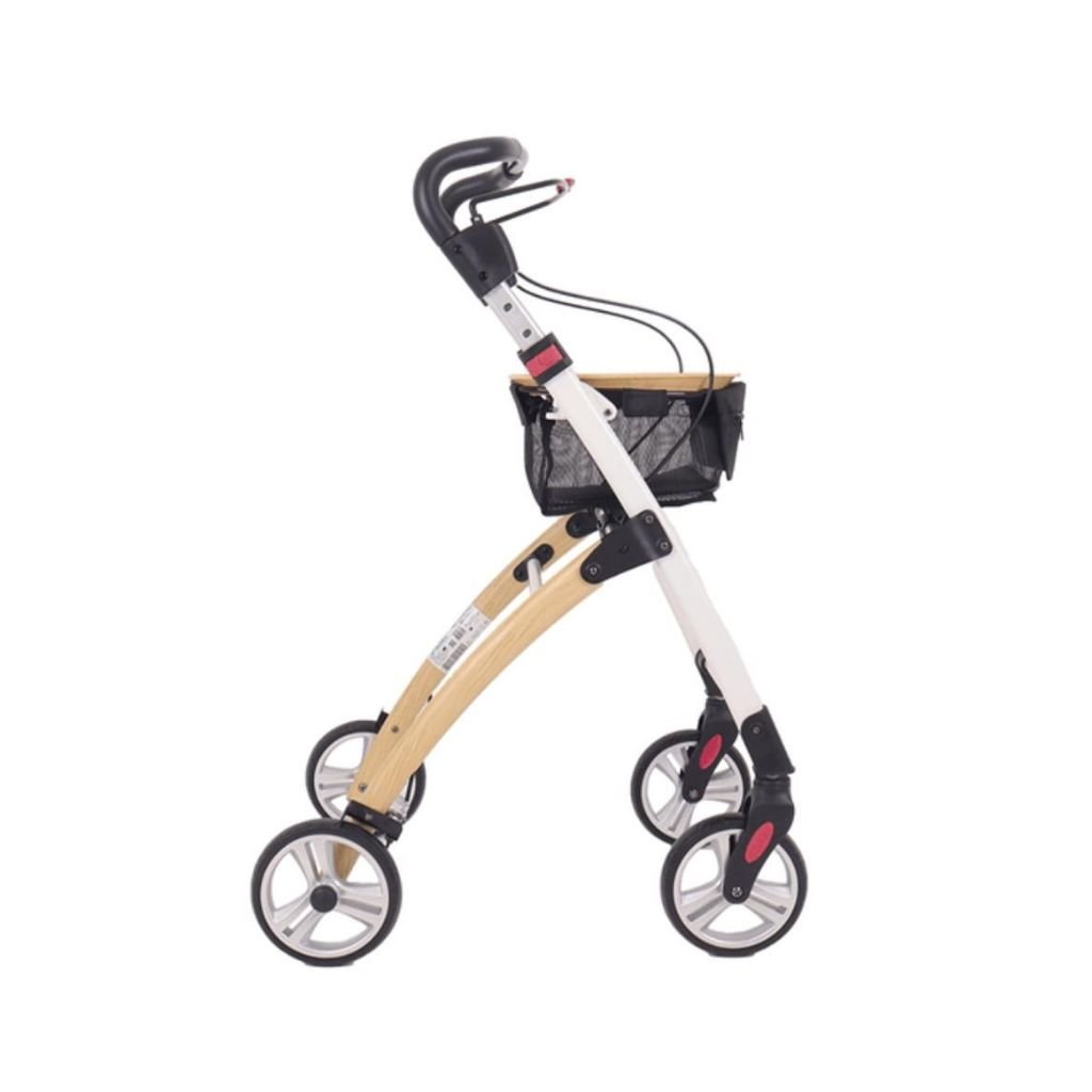 Jaguar indendørs letvægtsrollator - SUPREME (træ-look) | Mobilex