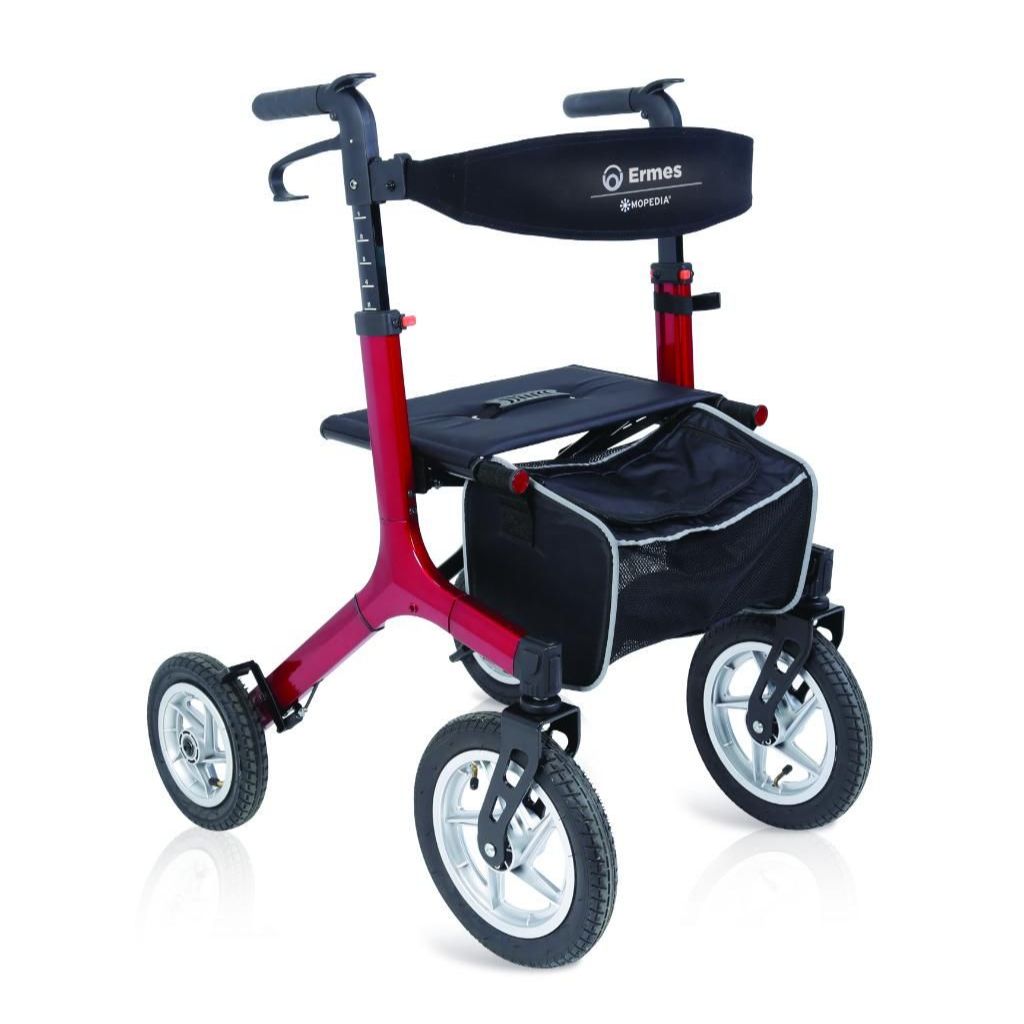 ERMES RED - rollator med lufthjul | MORETTI