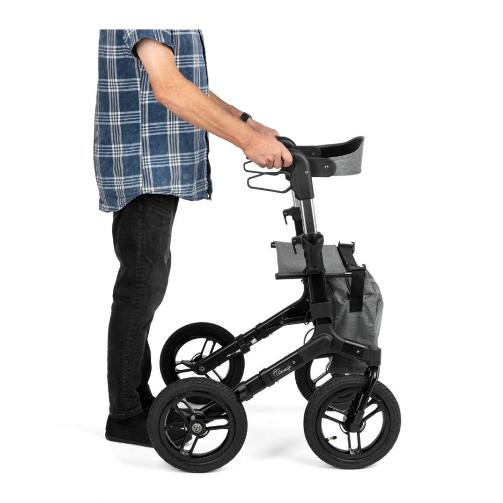 RANGER AIR BLACK rollator med lufthjul | TIMAGO