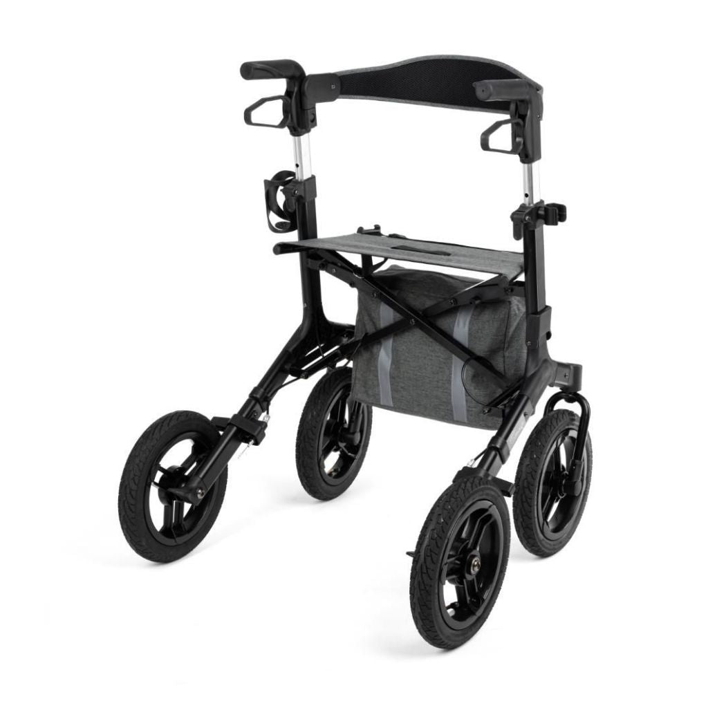 RANGER AIR BLACK rollator med lufthjul | TIMAGO