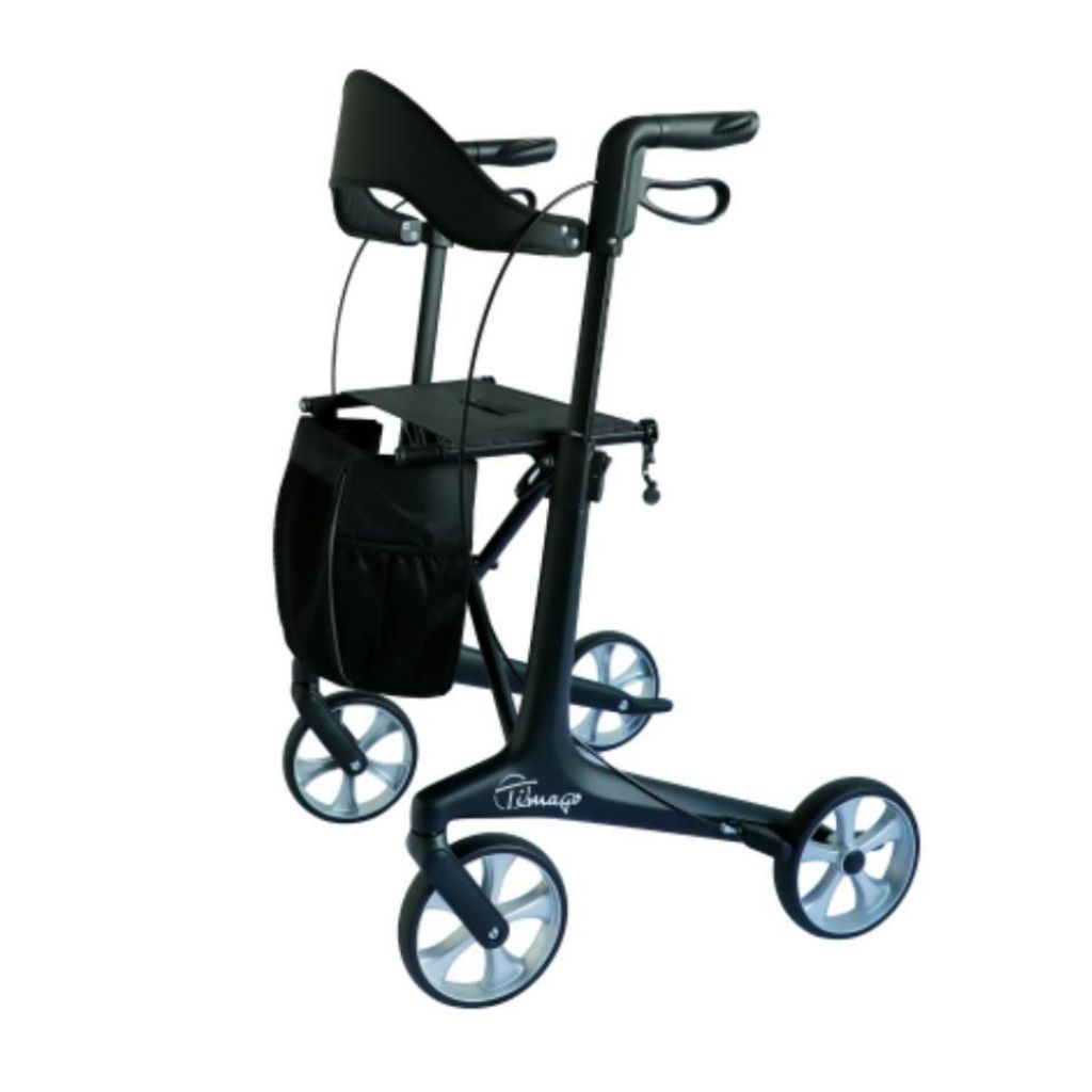 FUTURO BLACK | Kulfiberrollator 5,3 kg | Softhjul