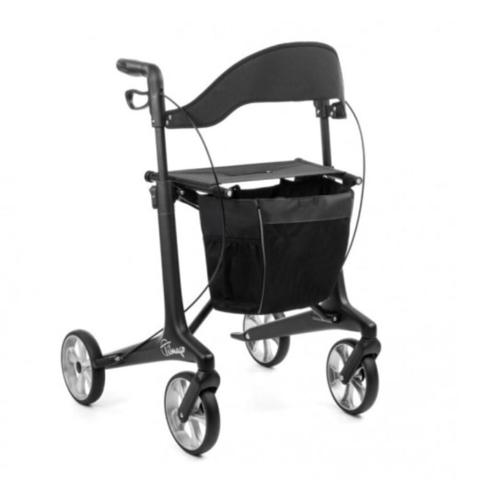 FUTURO BLACK | Kulfiberrollator 5,3 kg | Softhjul