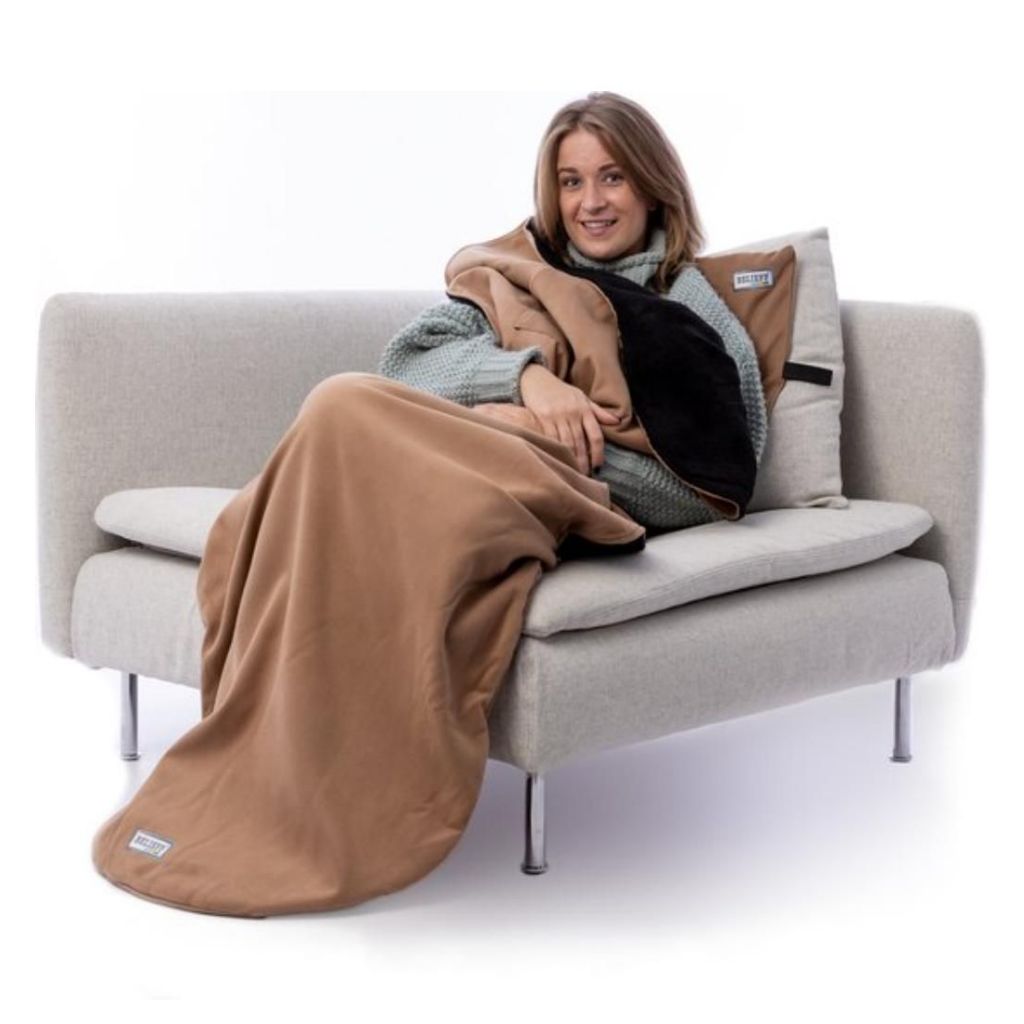 COZY | Fleecetæppe med fodlomme | Beige