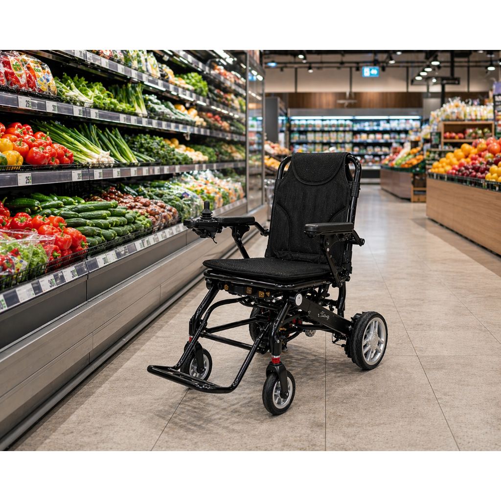 SMART TIM ultralet el - kørestol | 14,7 kg | Sort