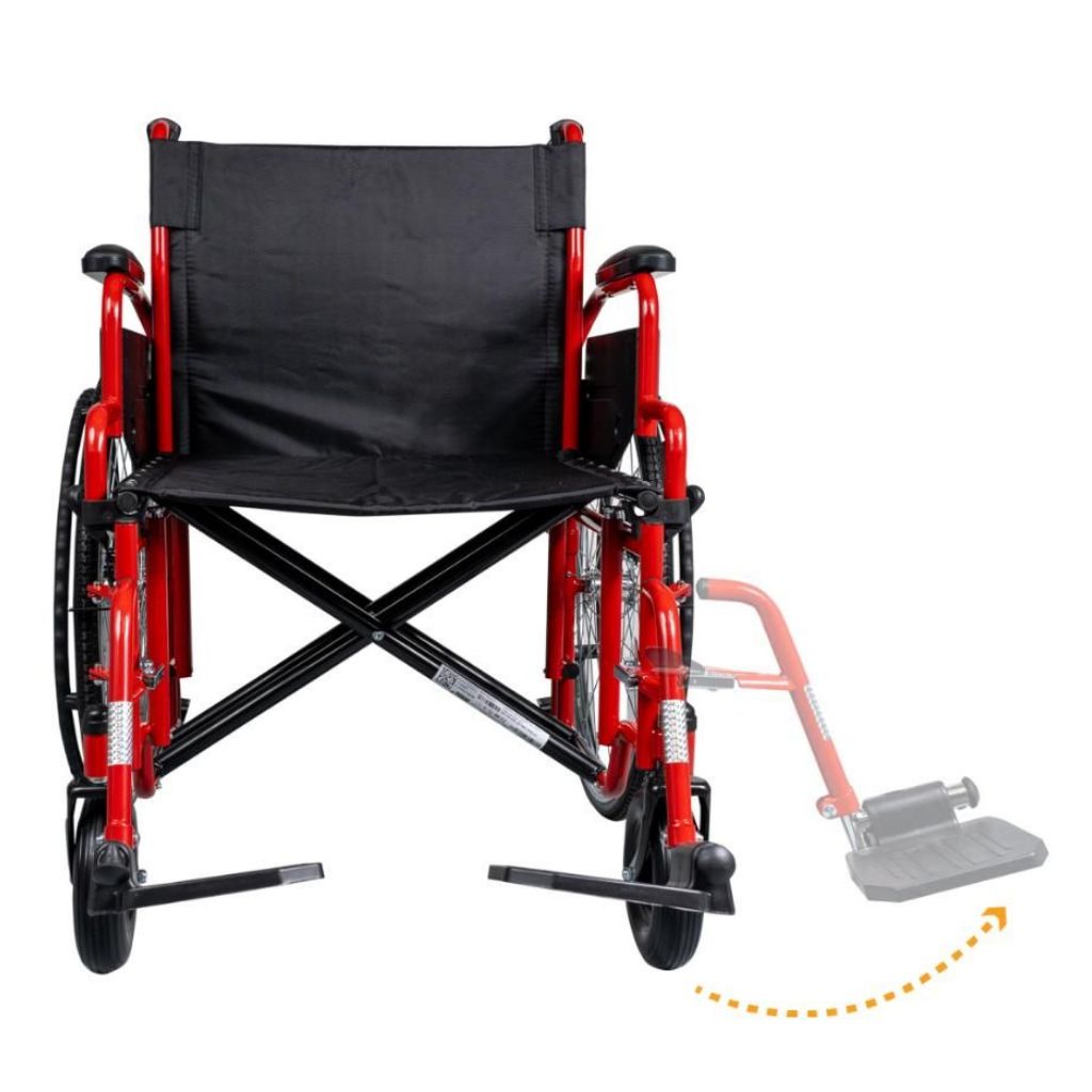 XL kørestol | 182 kg | Sædebredde 56 cm | Foldbar