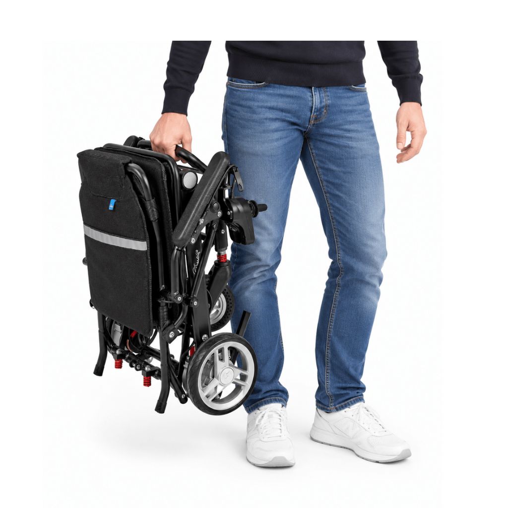 SMART TIM ultralet el-kørestol | 14,7 kg | Sort