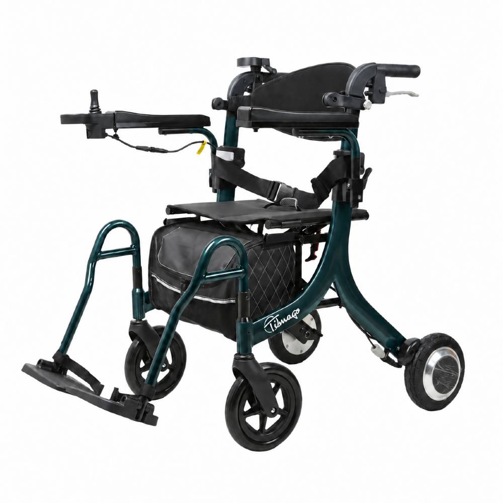ZORRO El-Kørestol & El-Rollator | Teal | Letvægt & Sammenklappelig